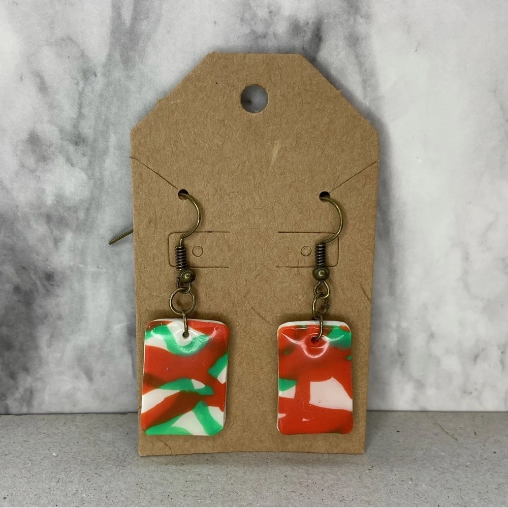 Handmade Abstract Earrings - Picture 4 of 5